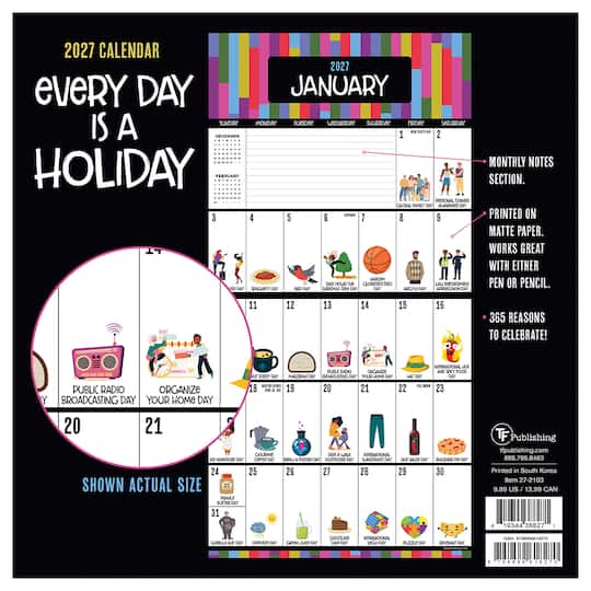 2027 Every Day's A Holiday Mini Calendar